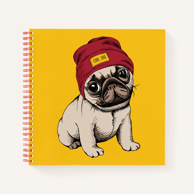 Cuaderno Minipipa Hipster Pug (Anverso)