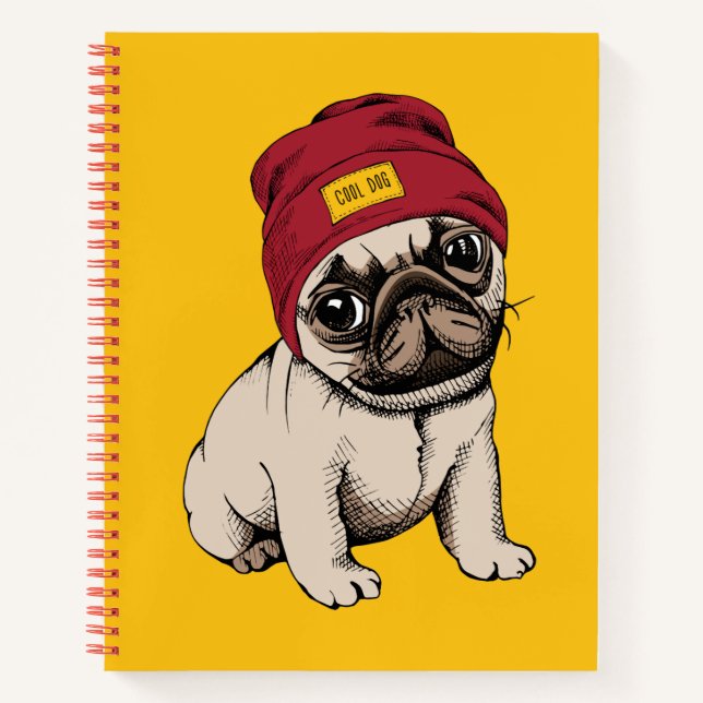 Cuaderno Minipipa Hipster Pug (Anverso)