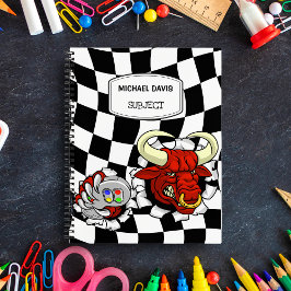 Cuaderno Minotauro del Toro Genial Sosteniendo Control de V