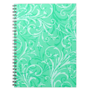 Cuaderno Mint Green Ornamental Spiral Notebook