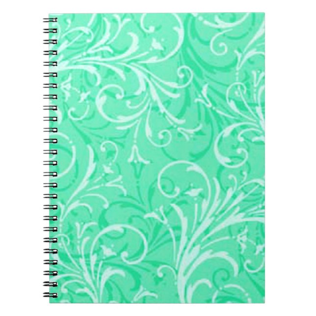 Cuaderno Mint Green Ornamental Spiral Notebook (Frente)