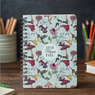 Cuaderno Mint Mejor Mamá Ver Hummingbird Floral