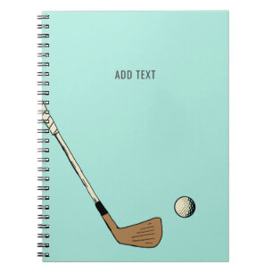 Cuaderno Mint Personalizado Moderno Golf Vintage