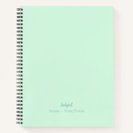 Cuaderno Mint Spiral Notebook