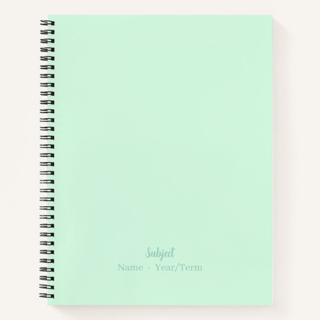 Cuaderno Mint Spiral Notebook (Anverso)