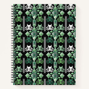 Cuaderno "Minty Matrix: Invasión de envidia de 8 bits"