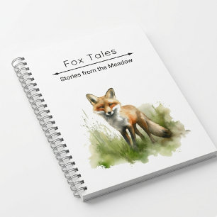 Cuaderno Mirada ámbar: Zorro de pradera, personalizado