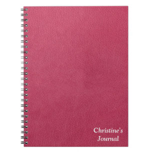 Cuaderno Mirada de cuero rosada