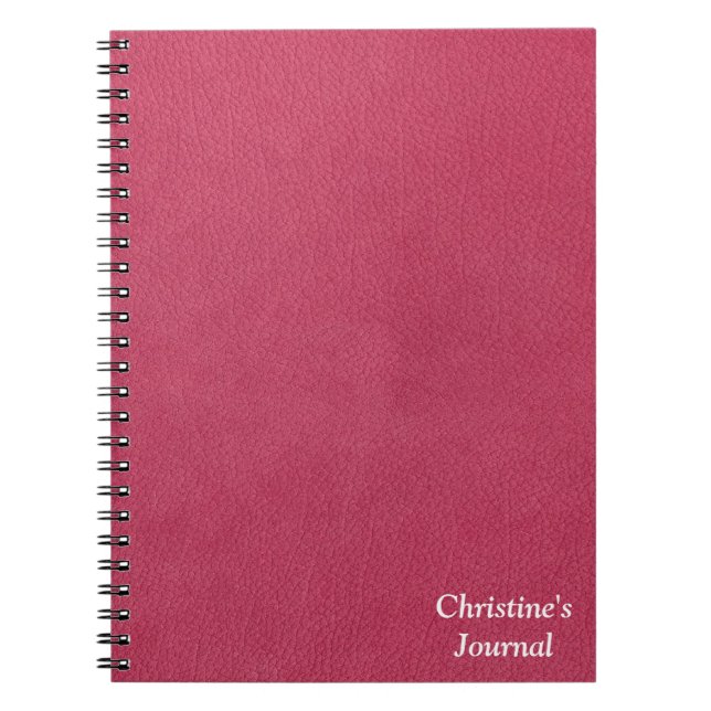 Cuaderno Mirada de cuero rosada (Frente)
