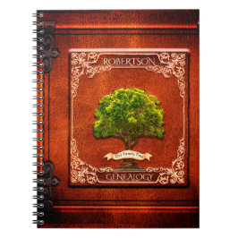 Cuaderno Mirada de la antigüedad del árbol de familia de la