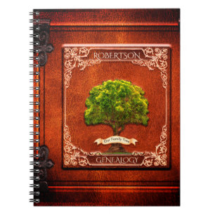 Cuaderno Mirada de la antigüedad del árbol de familia de la