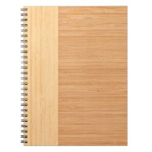 Cuaderno Mirada de madera del grano de la frontera de bambú