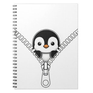 Cuaderno Mirada de pingüino divertida