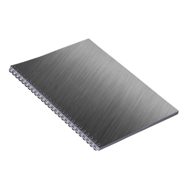 Cuaderno Mirada metalizado de aluminio cepillada (Lado Derecho)