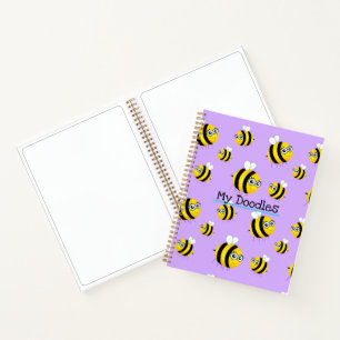 Cuaderno Mis Doodles, portátil de abejas con Personalizable