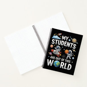 Cuaderno Mis estudiantes están fuera en este mundo espacial