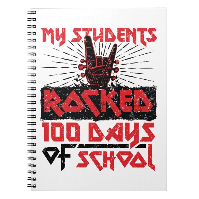 Cuaderno Mis estudiantes pasaron 100 días de profesor escol (Frente)