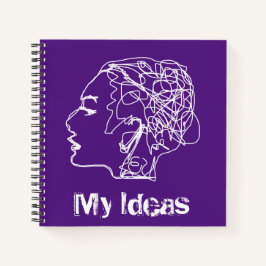 Cuaderno Mis ideas con la dama de cerebros desconcertados