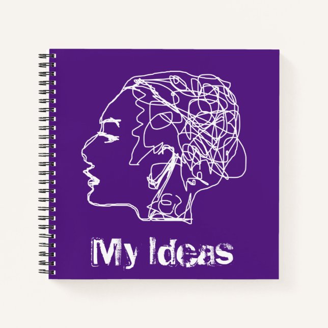 Cuaderno Mis ideas con la dama de cerebros desconcertados (Anverso)
