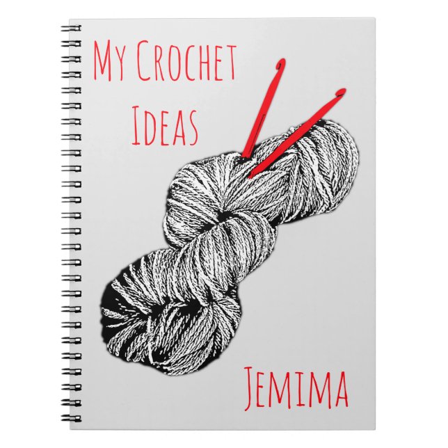 Cuaderno Mis ideas de crochet personalizadas (Frente)