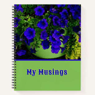 CUADERNO "MIS MUSINAS" PROFUNDO PETUNIAS AZULES REALES /JOU