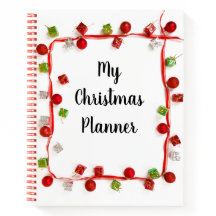 Mis Navidades planean un rojo y blanco moderno