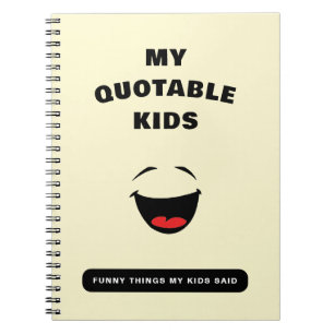 Cuaderno Mis Niños Ocurrentes Cosas Divertidas Dichas Cara 