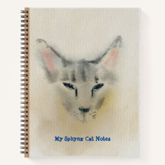 Cuaderno Mis notas de gato Sphynx
