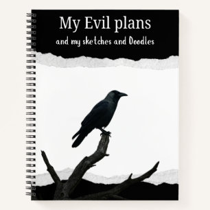 Cuaderno Mis planes malvados y mis bocetos y garabatos