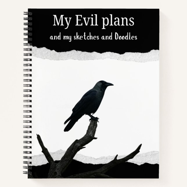 Cuaderno Mis planes malvados y mis bocetos y garabatos (Anverso)
