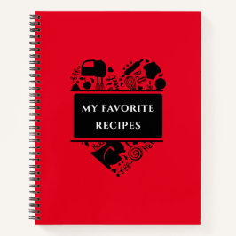 Cuaderno Mis recetas favoritas para hacer cocina