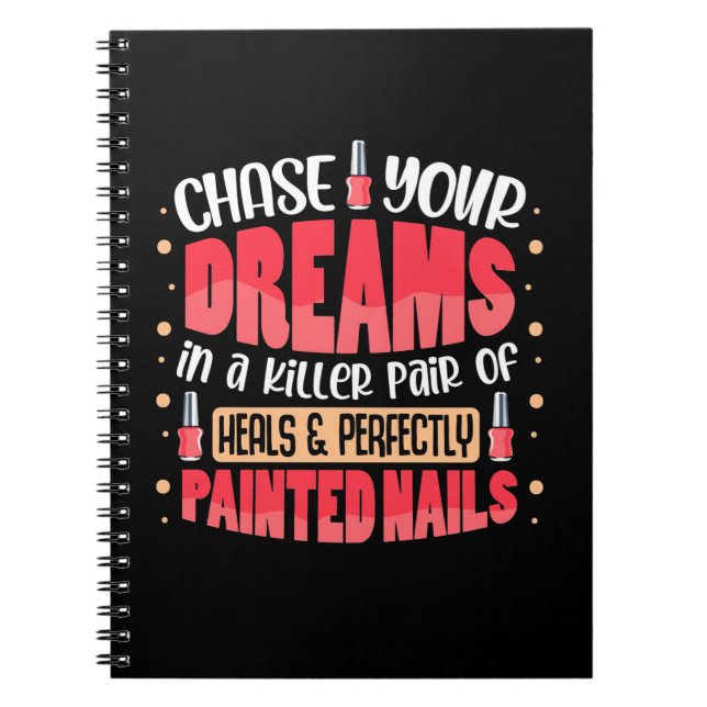 Cuaderno Mis uñas pintadas de sueños (Frente)