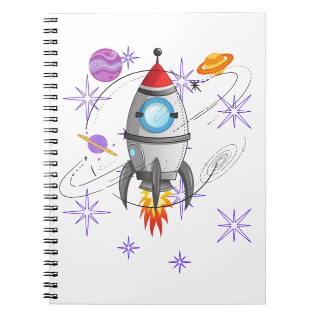 Cuaderno Misiles divertidos de buques espaciales estrellan  (Frente)