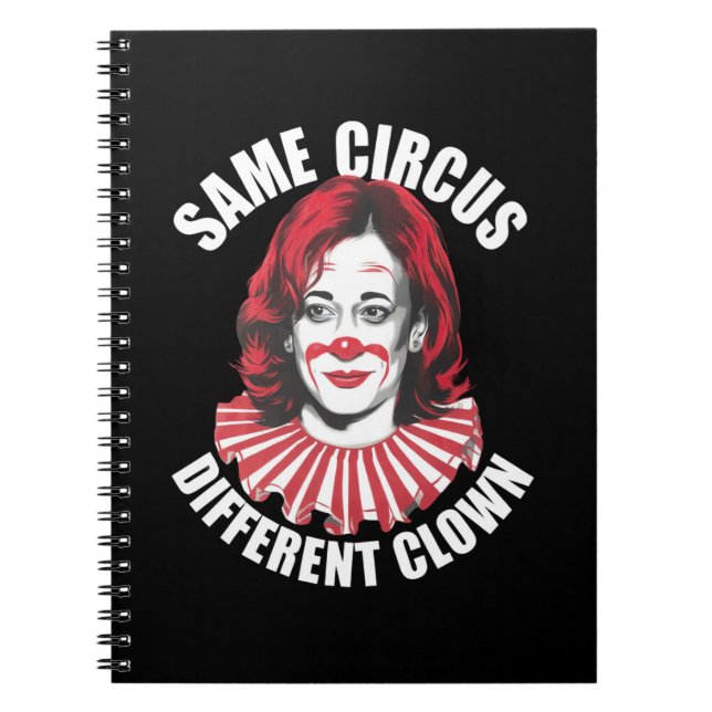 Cuaderno Mismo Circo Payaso Diferente Anti Kamala 2024 (Frente)