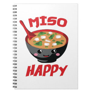 Cuaderno Miso Happy Funny Food Kawaii