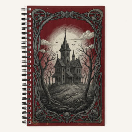 Cuaderno Misterio de archivo gótico de mansión vintage bajo