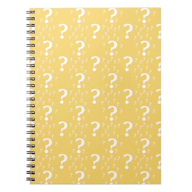 Cuaderno Misterio marca de interrogación acertijo amarillo (Frente)