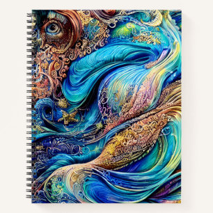 Cuaderno Misteriosas Olas Azules Mueven Ojos Ocultos Resume
