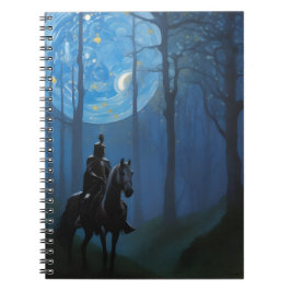 Cuaderno Misterioso caballero negro en la selva lunar