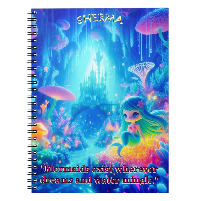 Cuaderno Mística Profundidad - Chibi Mermaid & GIGHT Garden (Frente)