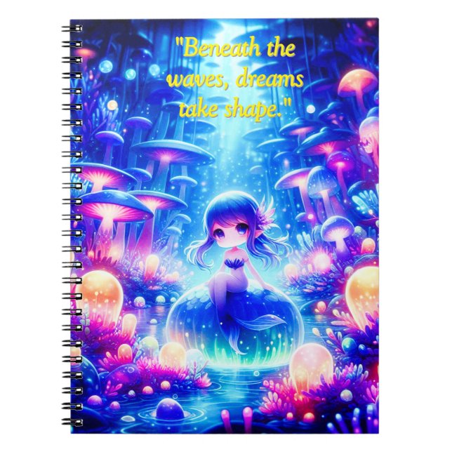 Cuaderno Mística Profundidad - Chibi Mermaid Glow Notebook (Frente)