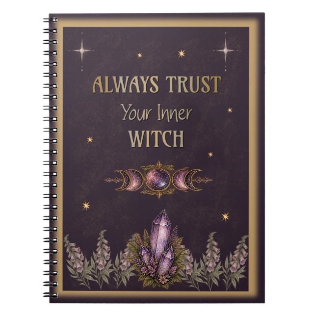 Cuaderno Místico y de Bruja - Botánico y Celestial (Frente)