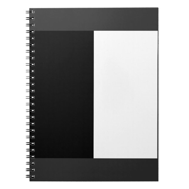 Cuaderno mitad blanca mitad negra, mitad negra mitad blanca (Frente)