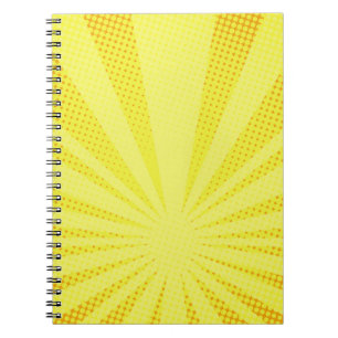 Cuaderno mitad de gradiente de raster de fondo amarillo de 