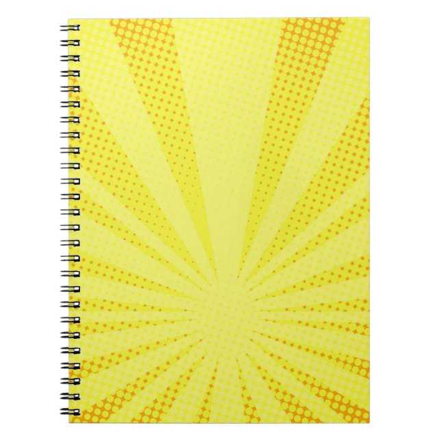 Cuaderno mitad de gradiente de raster de fondo amarillo de  (Frente)