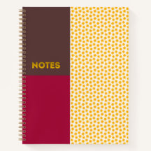 Cuaderno Mocha Crimson Gold Sunburst - S