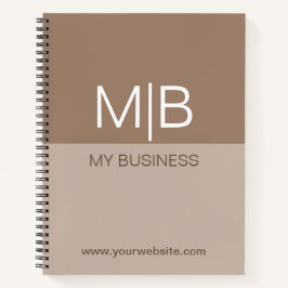 Cuaderno Mocha de Negocios Monograma