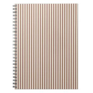 Cuaderno Mocha Mousse Cannoli Cream Patrón de rayas vertica