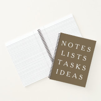 Cuaderno Mocha Notes Hardcover Spiral Notebook Journal