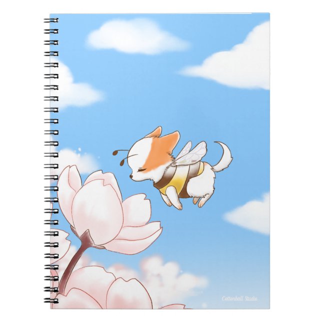 Cuaderno Mochi Bee Bumble Bee Doggy Puppy y Sakura (Frente)